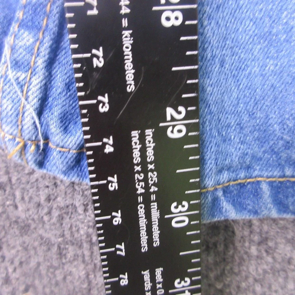 Telepatia Jeans Womens 00 Blue Side Stripe Wide Leg Bow Hem Denim 23x29 Casual